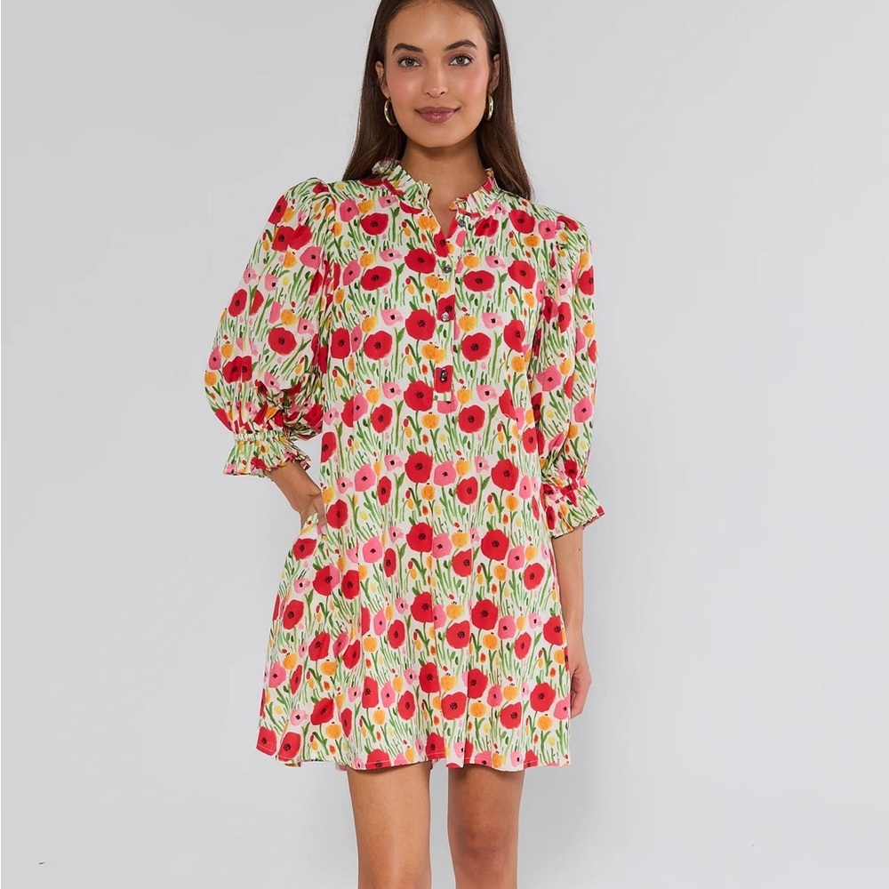 AVARA Melody Multi Floral Print Short Dress